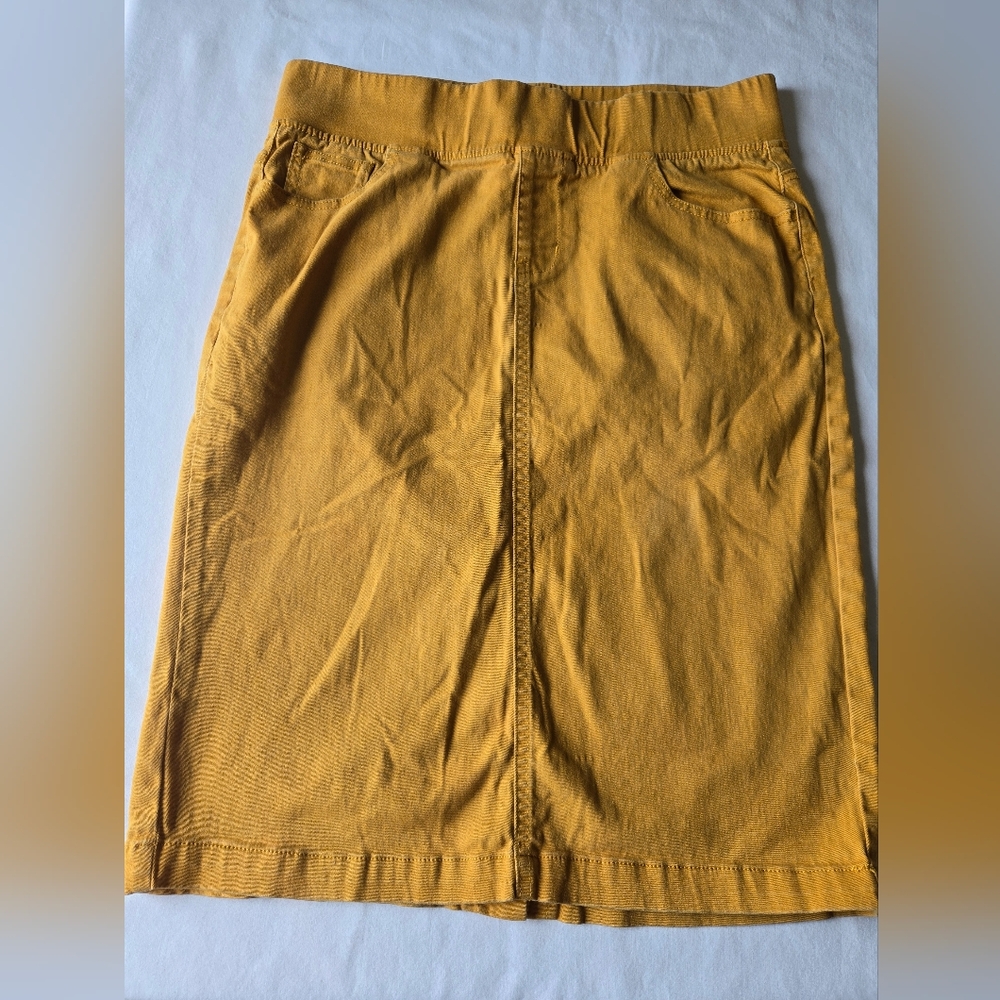 Women's Mustard Yellow Midi Skirt